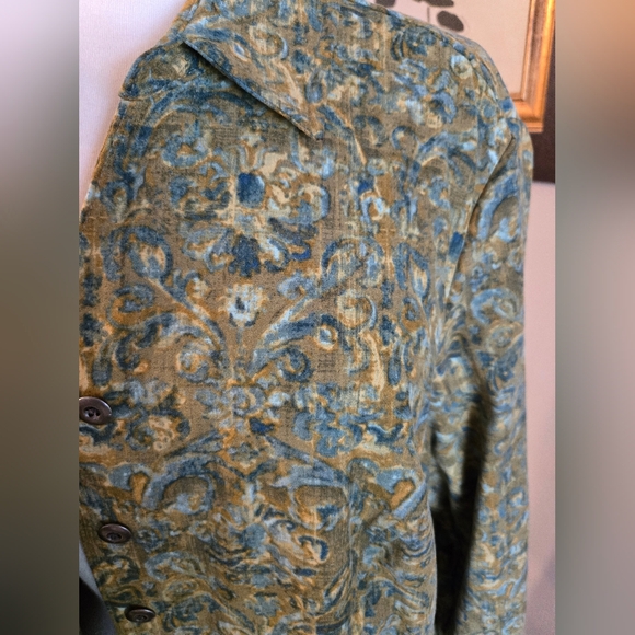 CJBanks:Floral Green Button-Up Jacket - Picture 4 of 5